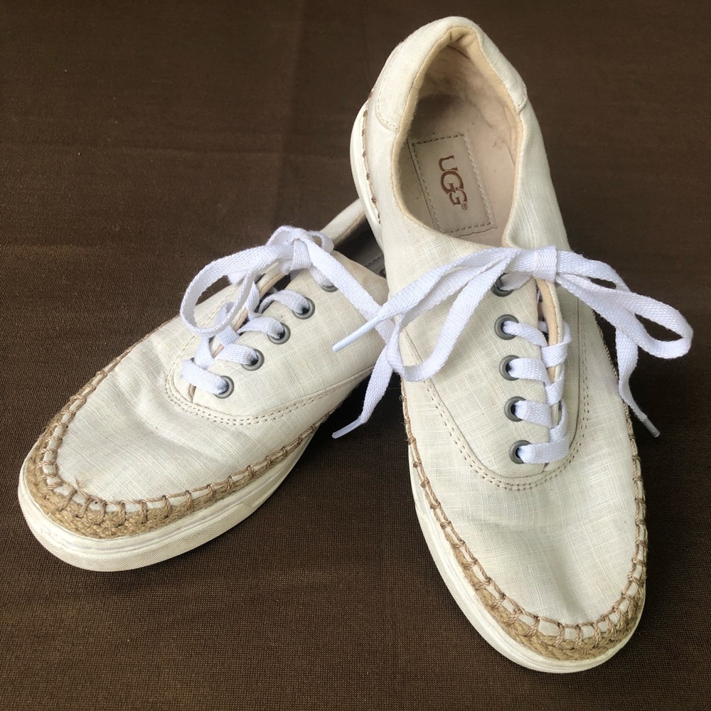 UGG lace-up canvas jute sneakers UGGS